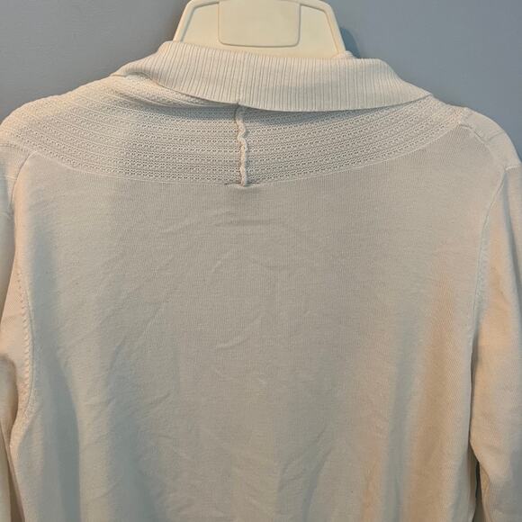 Madison Lilly White Open Front Cardigan size medium - Picture 13 of 14